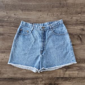 VTG Action West Raw Hem Denim Jean Shorts Blue Women's 16